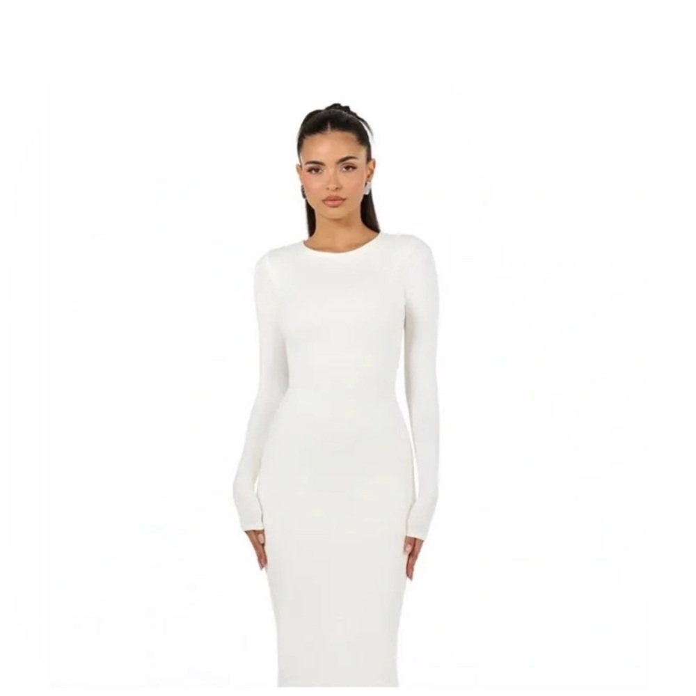 Naked wardrobe long sleeve maxi dress